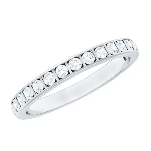 1/2 CT Bar Set Moissanite Half Eternity Ring