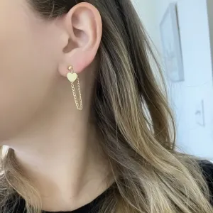 14K GOLD BAILEY HEART EARRINGS