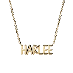 14k Mini Bubble Pop Name Necklace