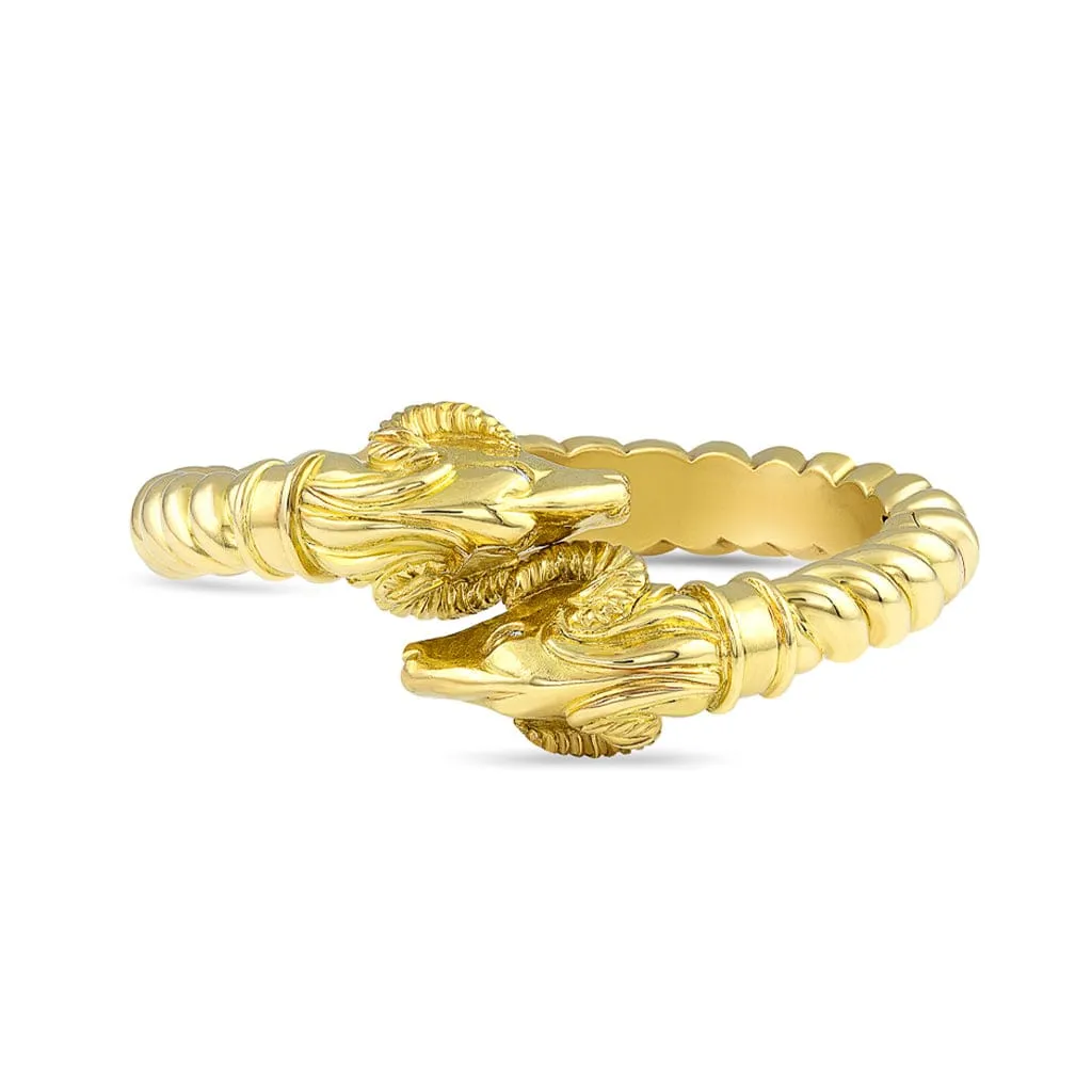 18kt Yellow Gold Ram's Head Bracelet