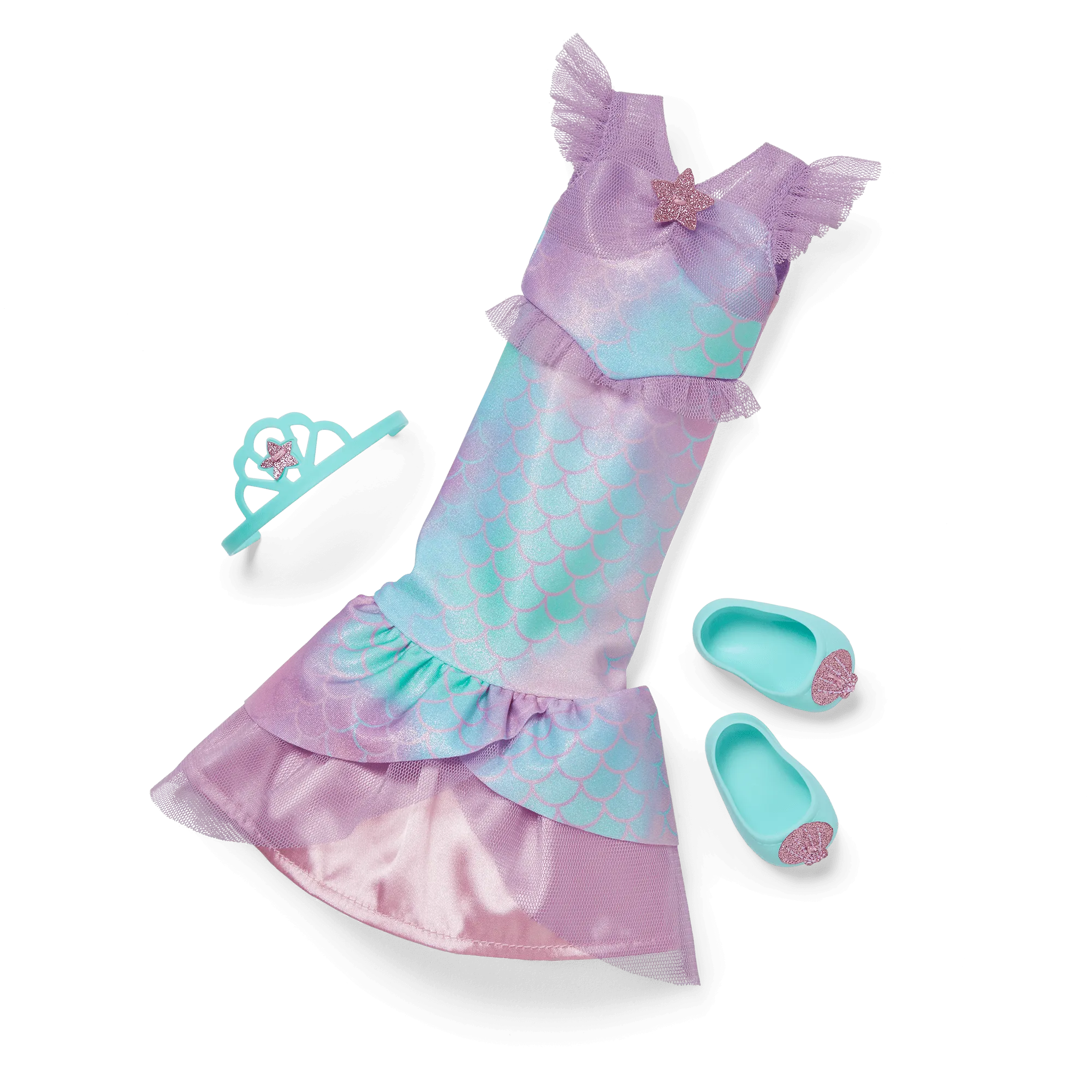 2-in-1 Sparkly Mermaid Outfit for WellieWishers™ Dolls