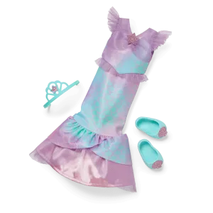 2-in-1 Sparkly Mermaid Outfit for WellieWishers™ Dolls