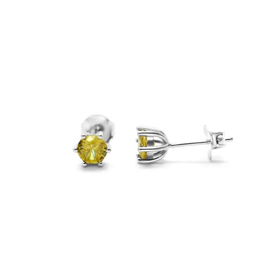 6 PRONG CZ - CITRINE