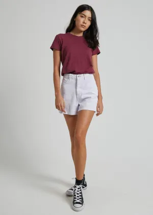 Afends Womens Seventy Threes - Twill Short - Lilac