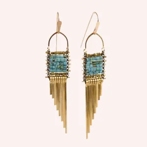 Asymmetrical Turquoise Earrings