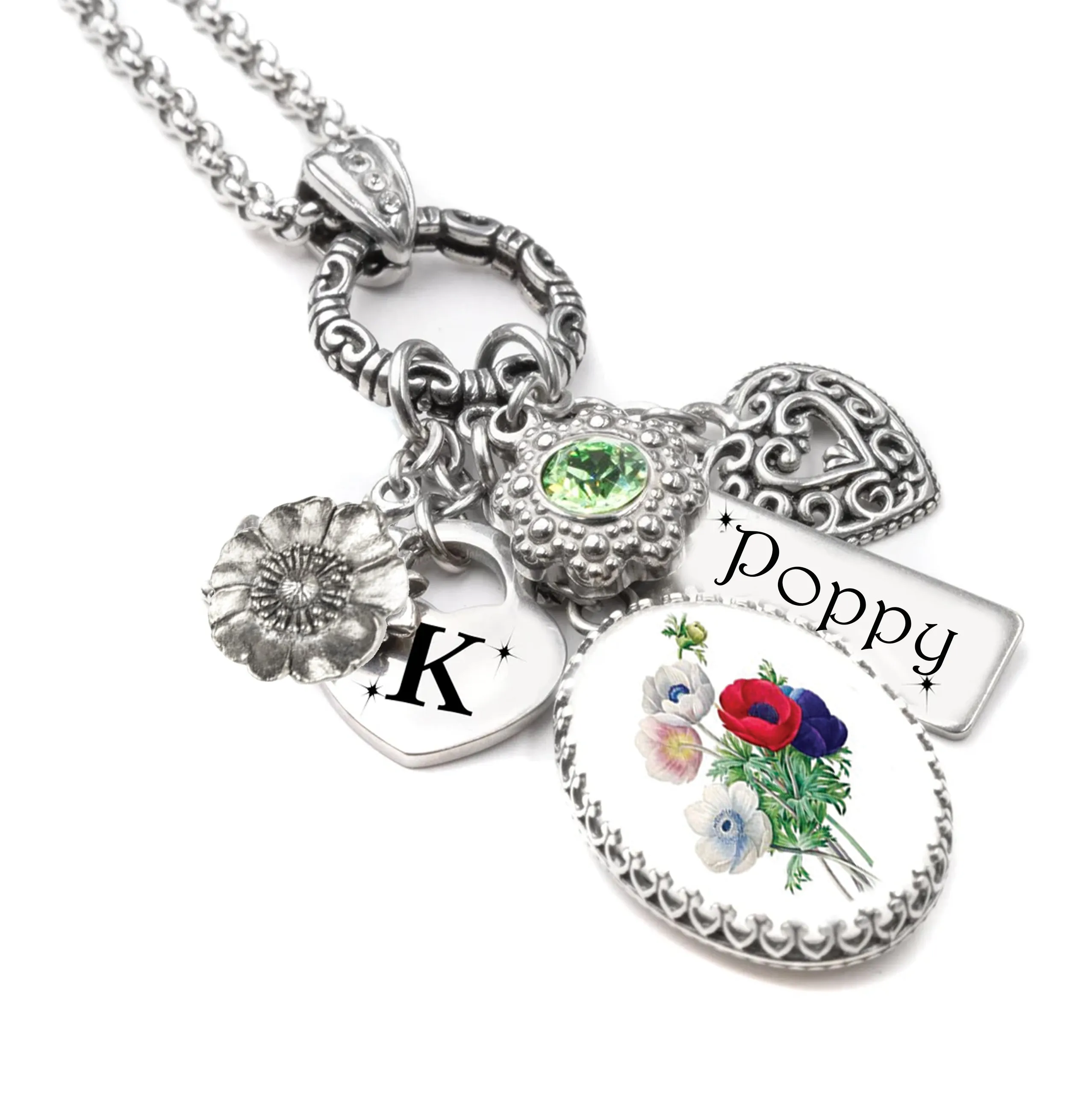 August Birthday Flower Necklace for Birth Month