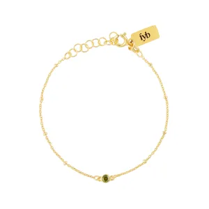 AUGUST BIRTHSTONE BRACELET GOLD