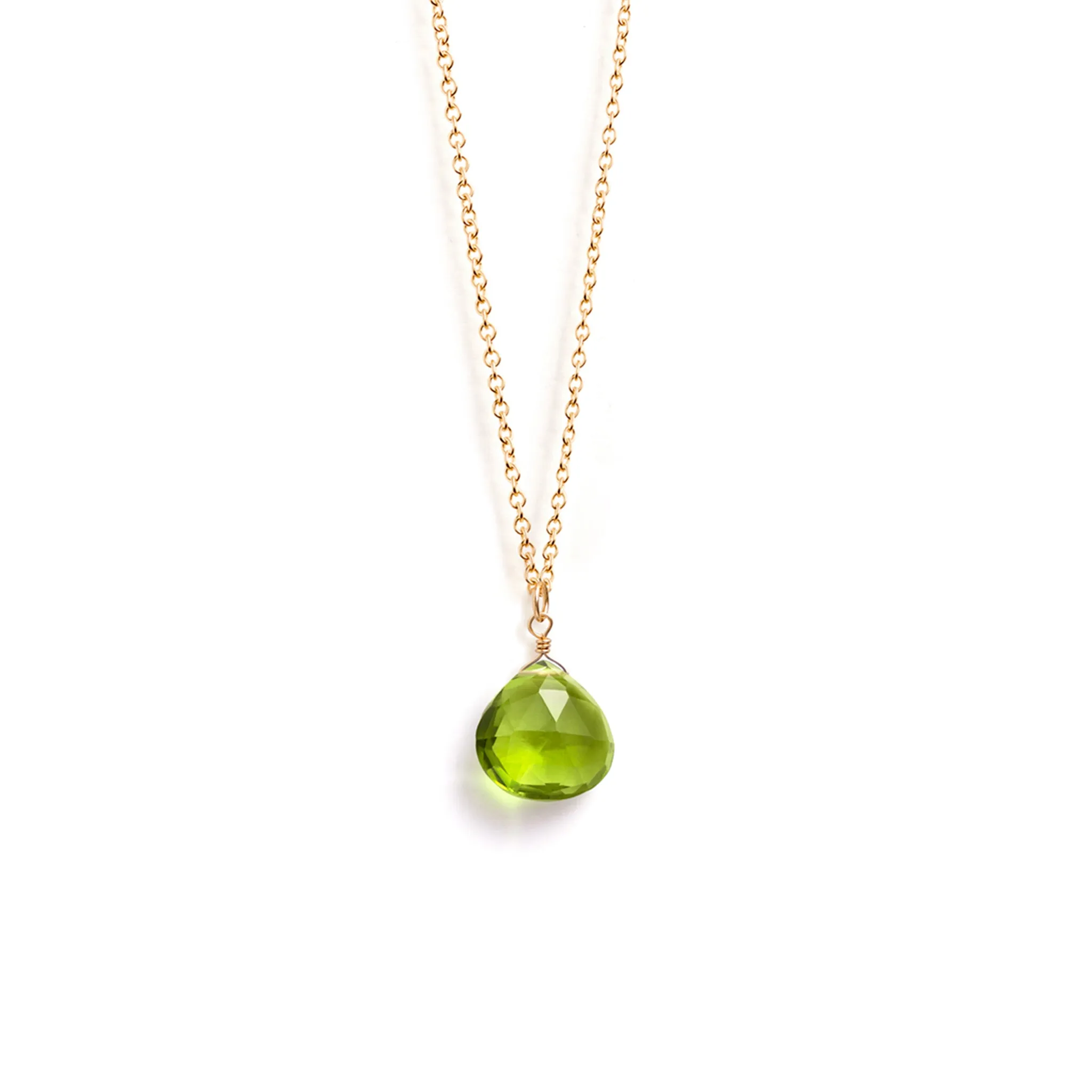 August Peridot Birthstone Necklace