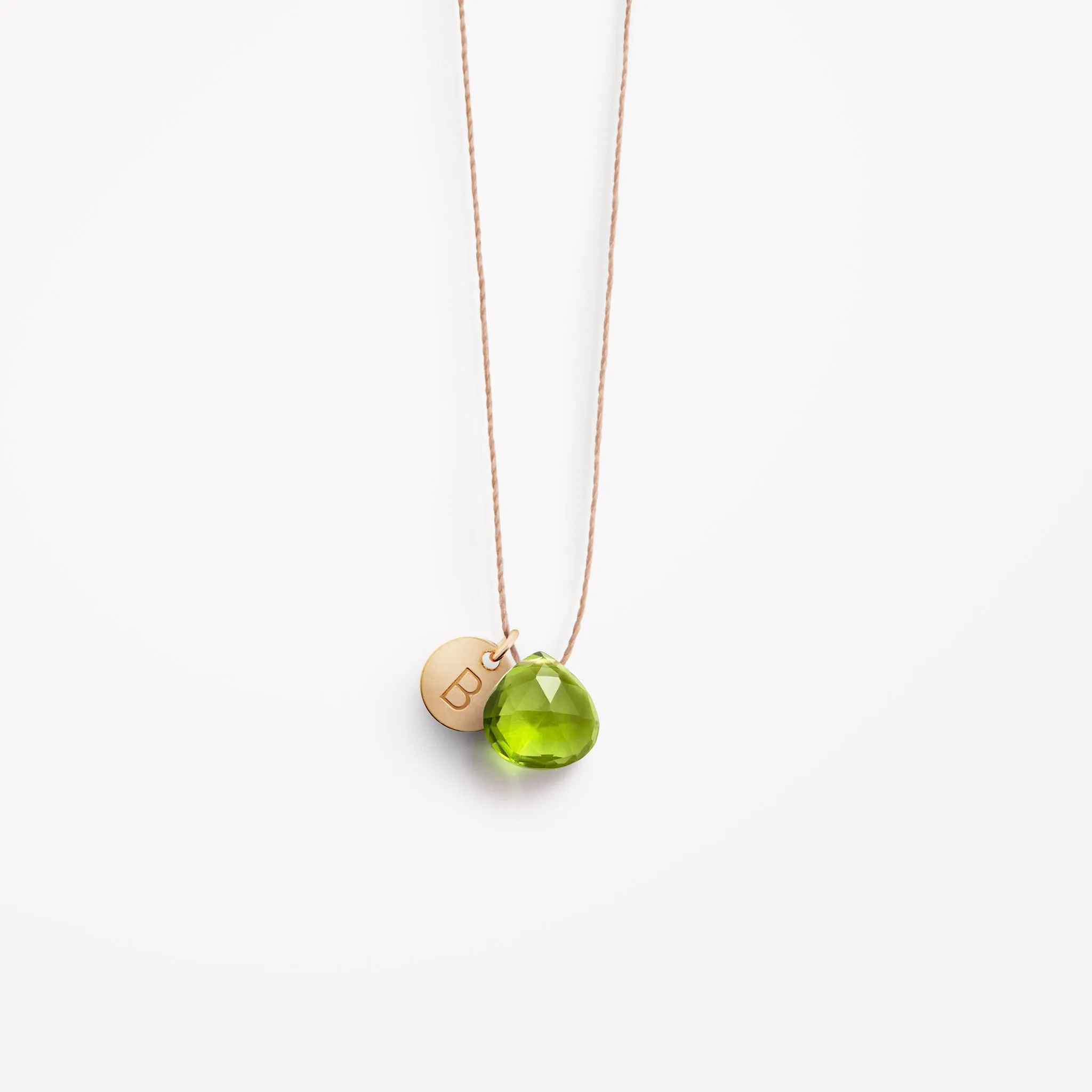 August Peridot Birthstone Necklace