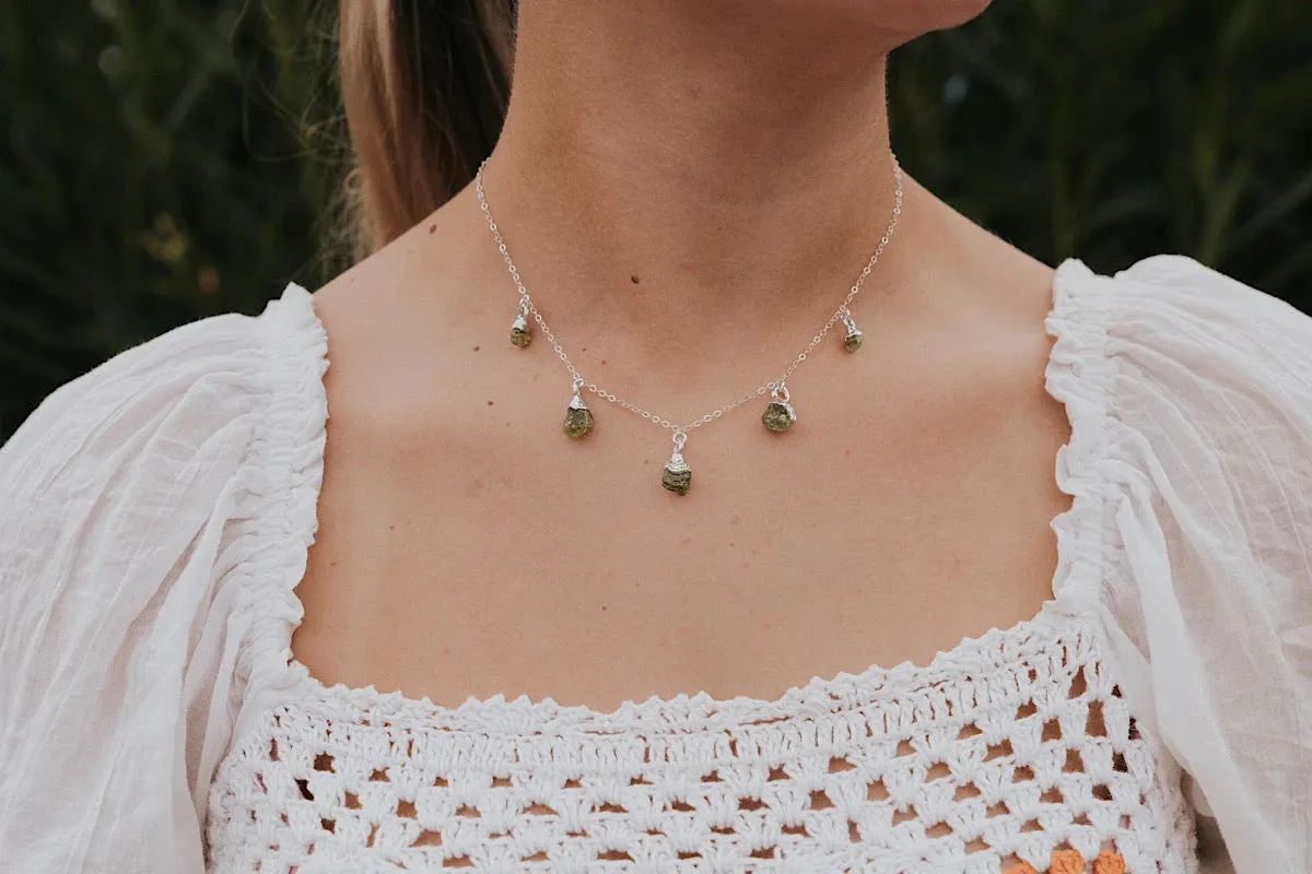 August Raindrops Necklace · Peridot