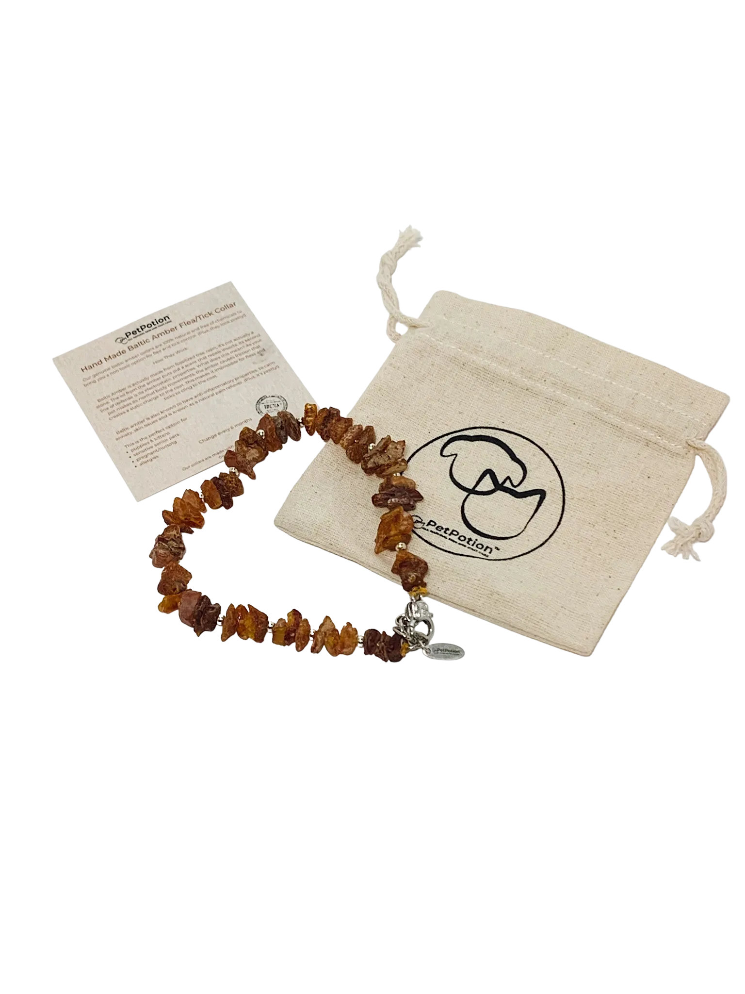 Authentic Baltic Amber Pet Necklace-