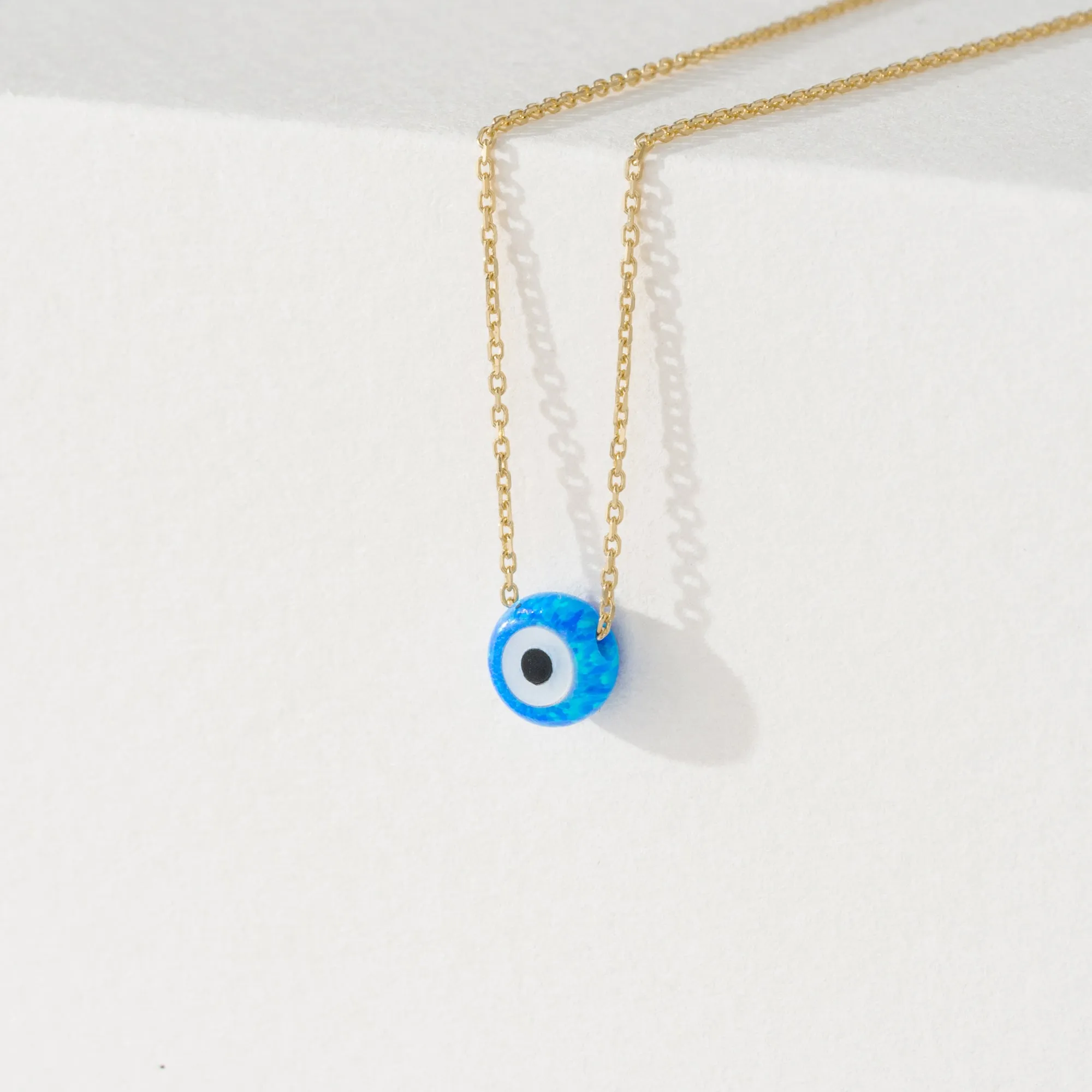 Blue Opal Evil Eye Necklace, Ophelia