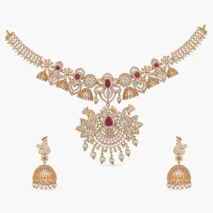 Brilliance Peacock CZ Necklace Set