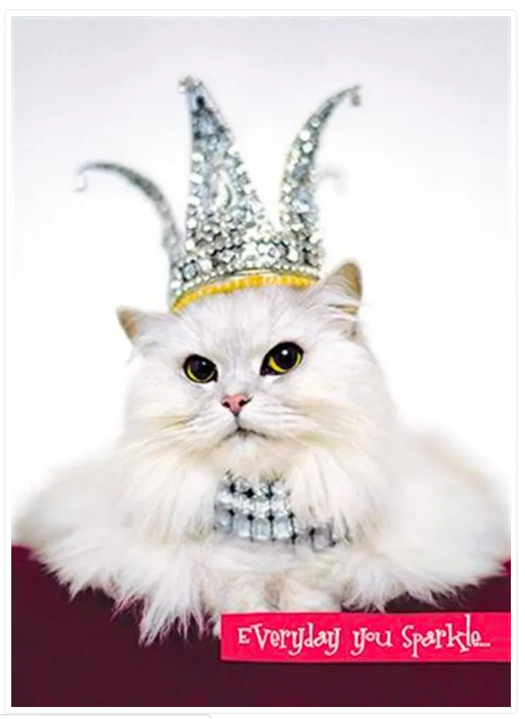 Cat & Tiara Grandma Birthday Card