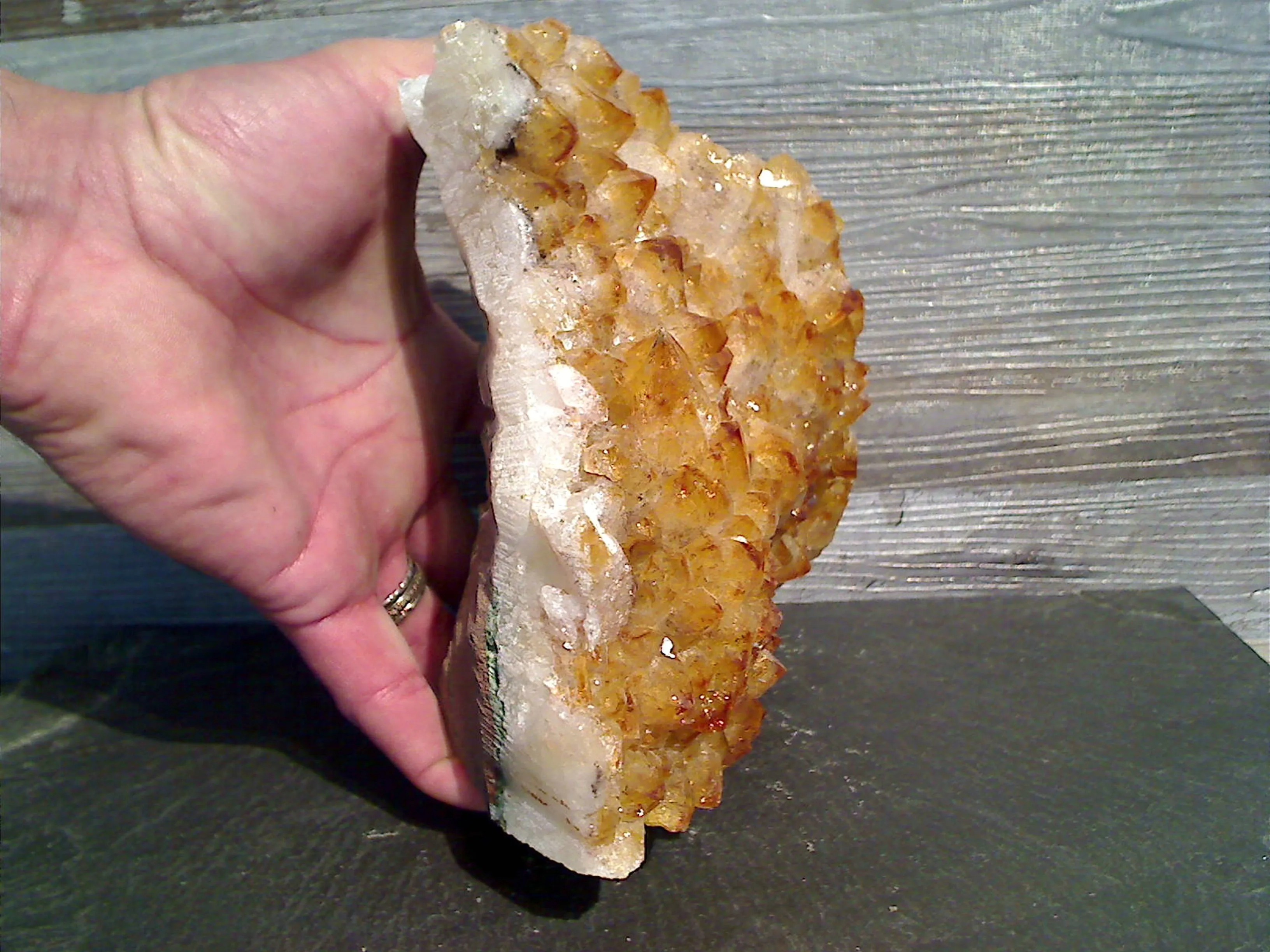 Citrine 6"H x 6.25"W x 3"D Cut Base Specimen