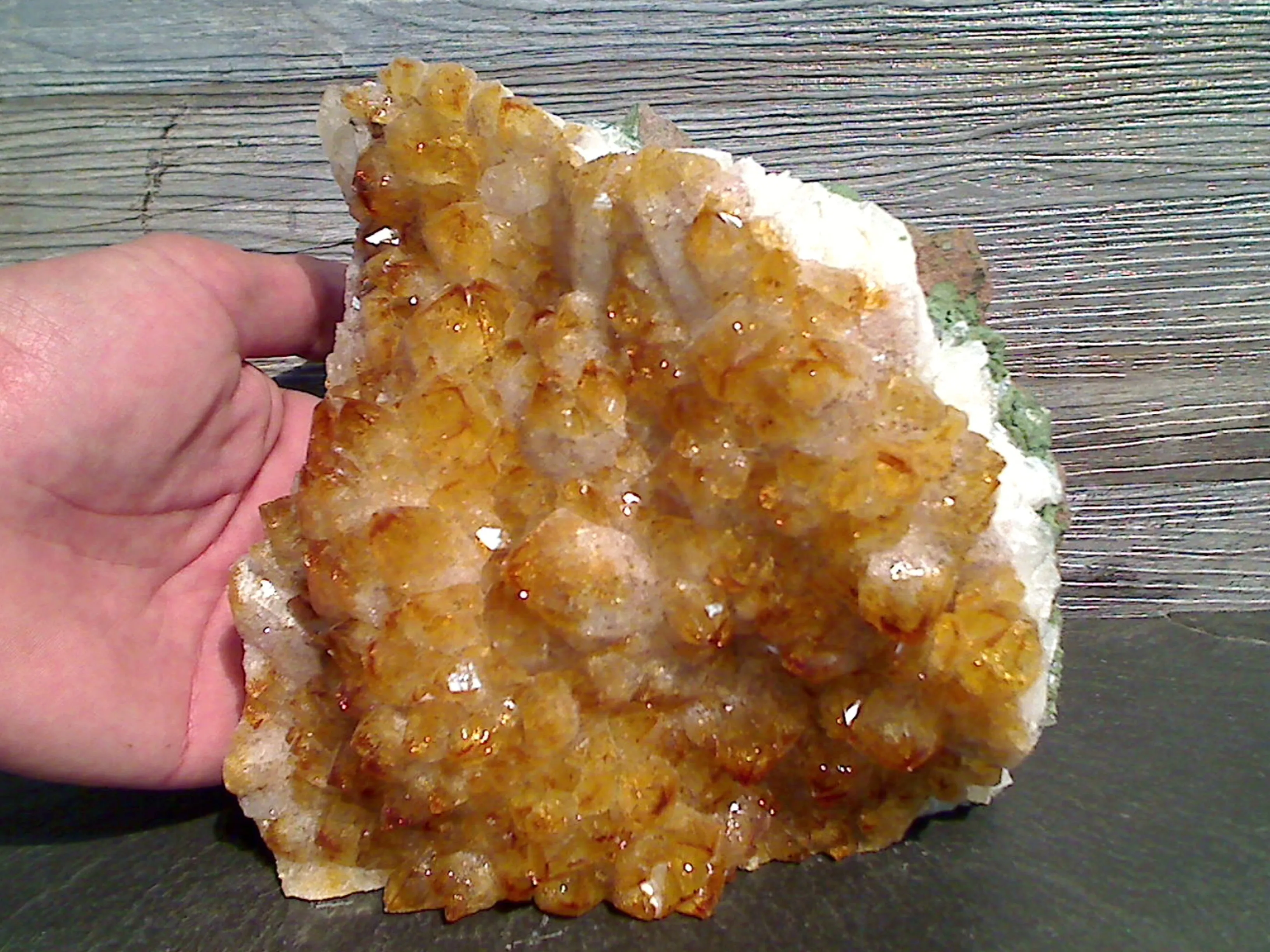 Citrine 6"H x 6.25"W x 3"D Cut Base Specimen