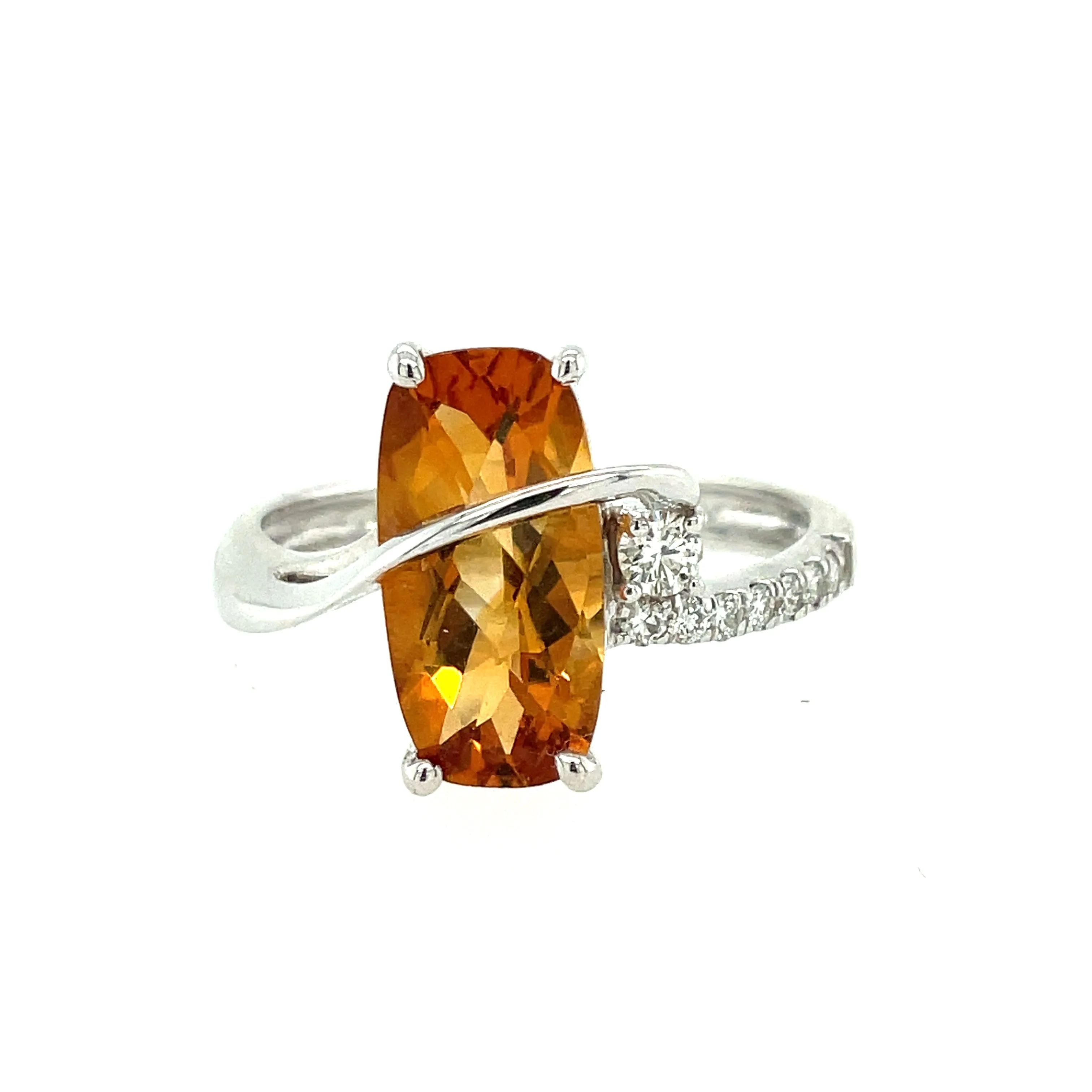 Citrine and Diamond Ring