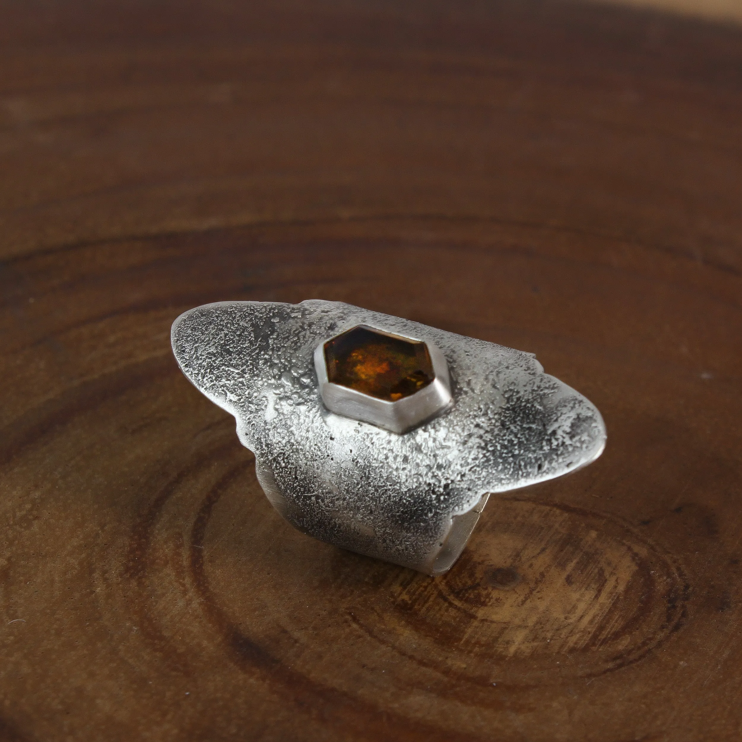 Citrine Saddle Ring