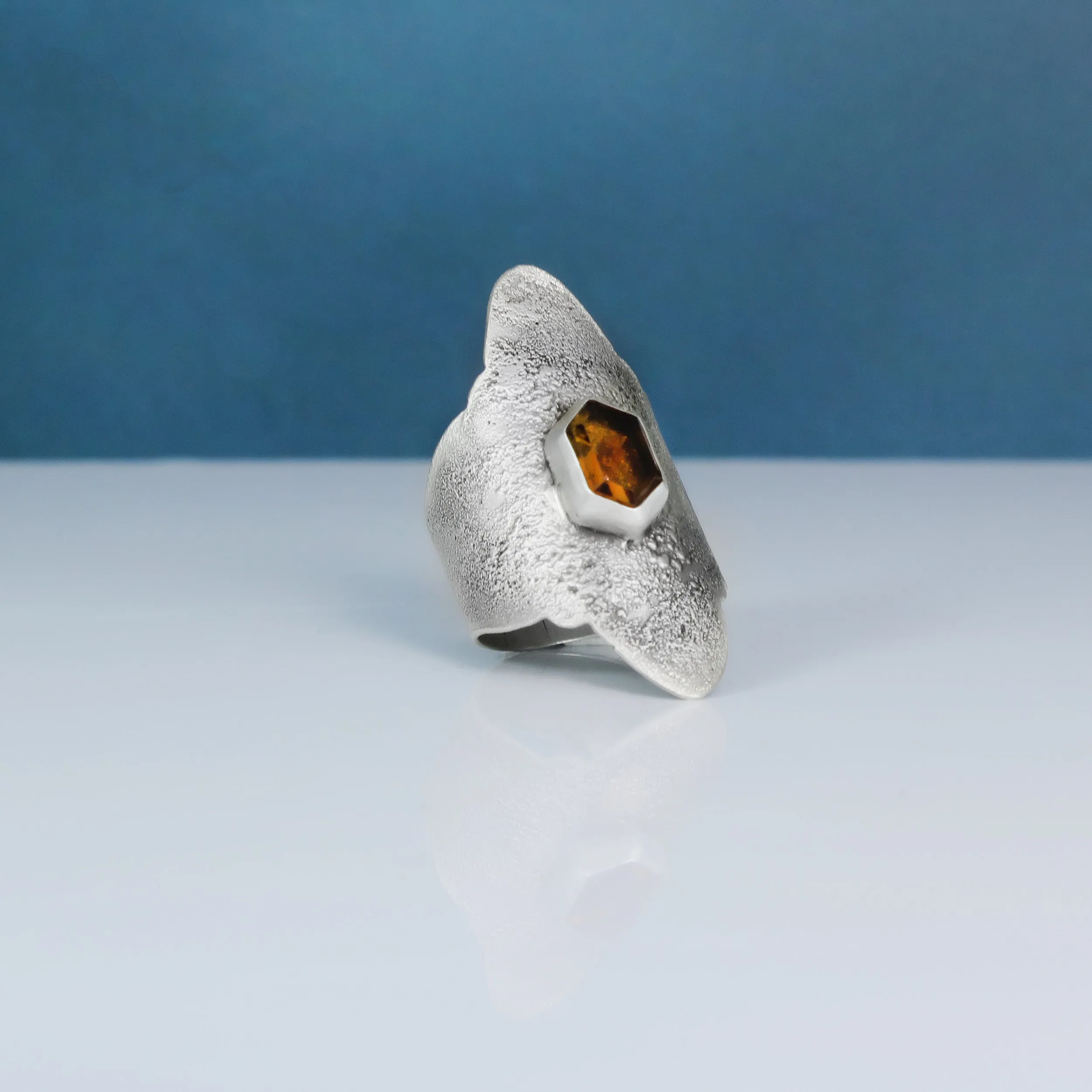 Citrine Saddle Ring