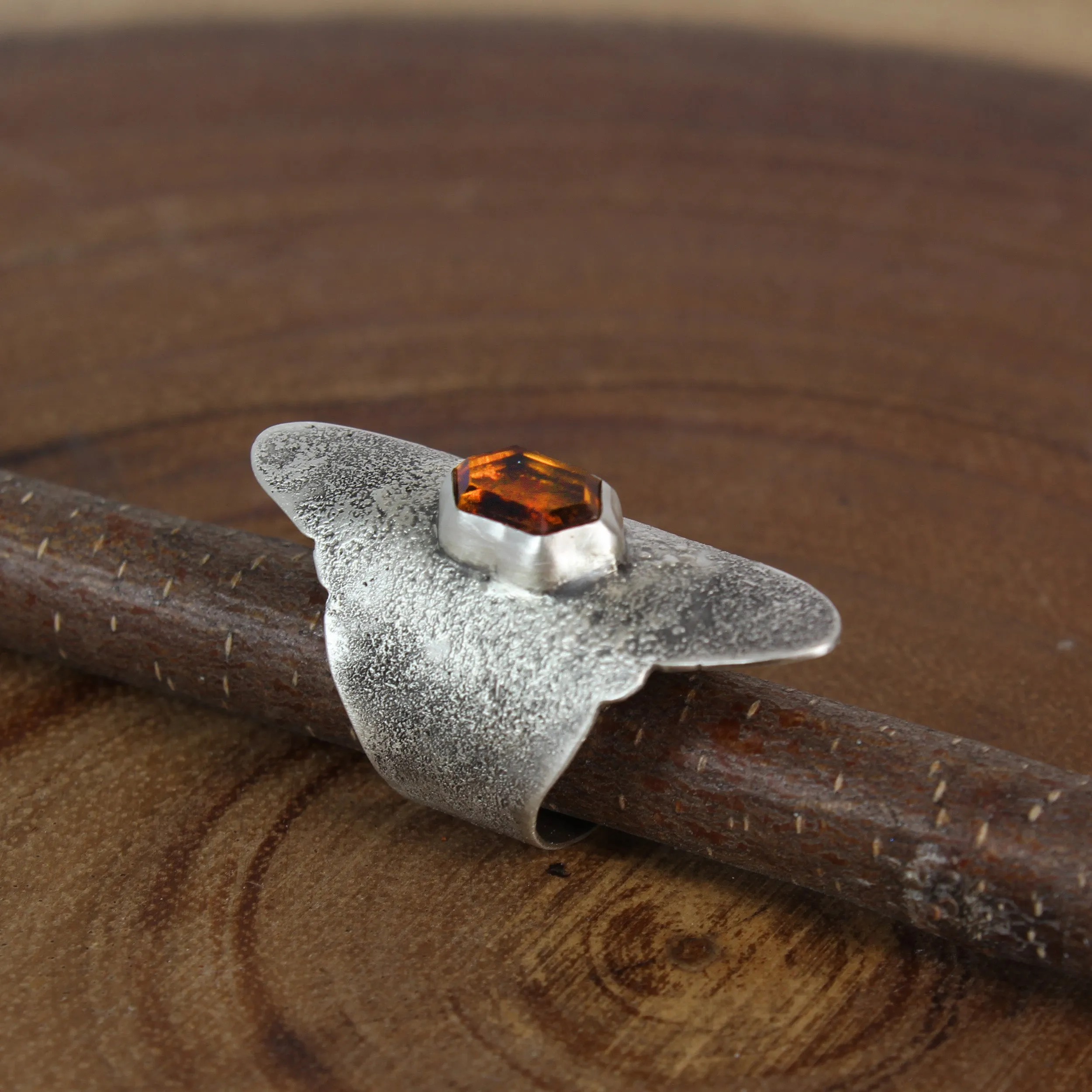 Citrine Saddle Ring