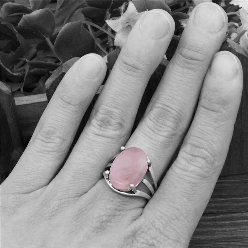 Classic Oval Shape Earth Stone Rings