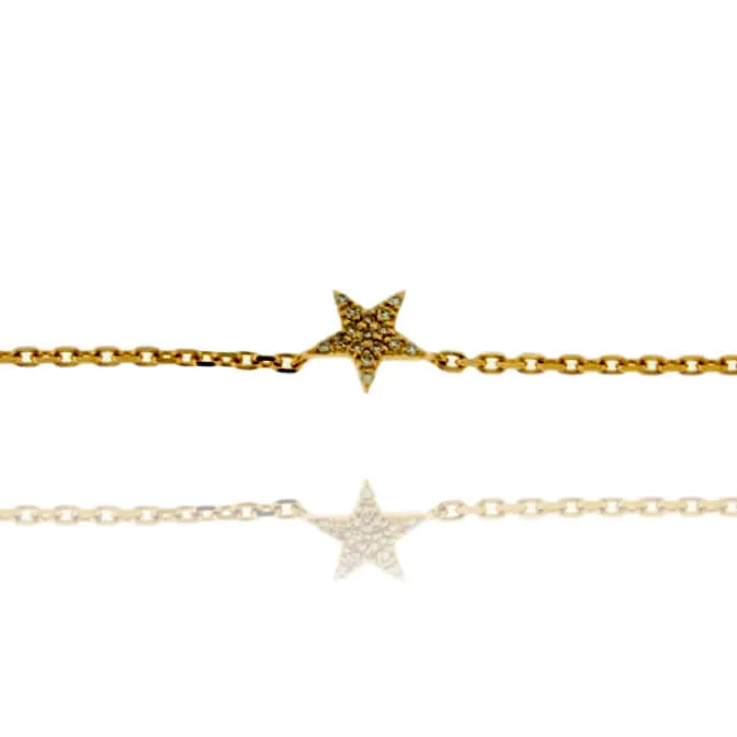 Dainty Diamond Star Style Chain Bracelet