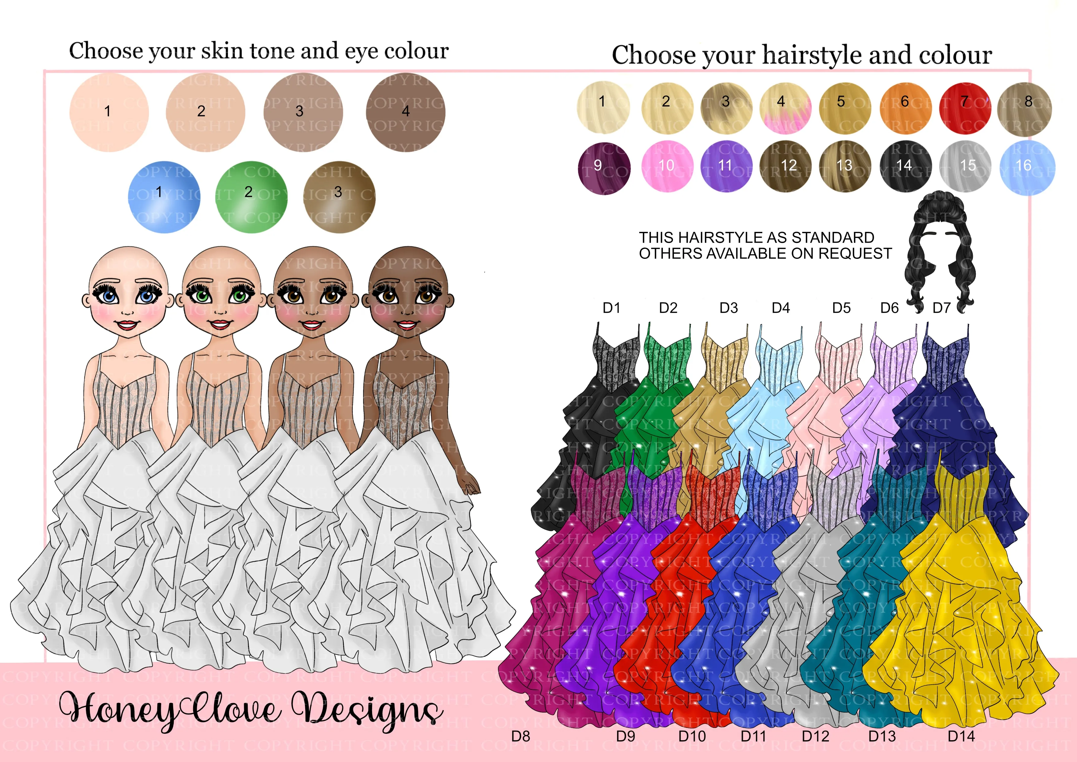 Debs Card  - Tulle Dress Design