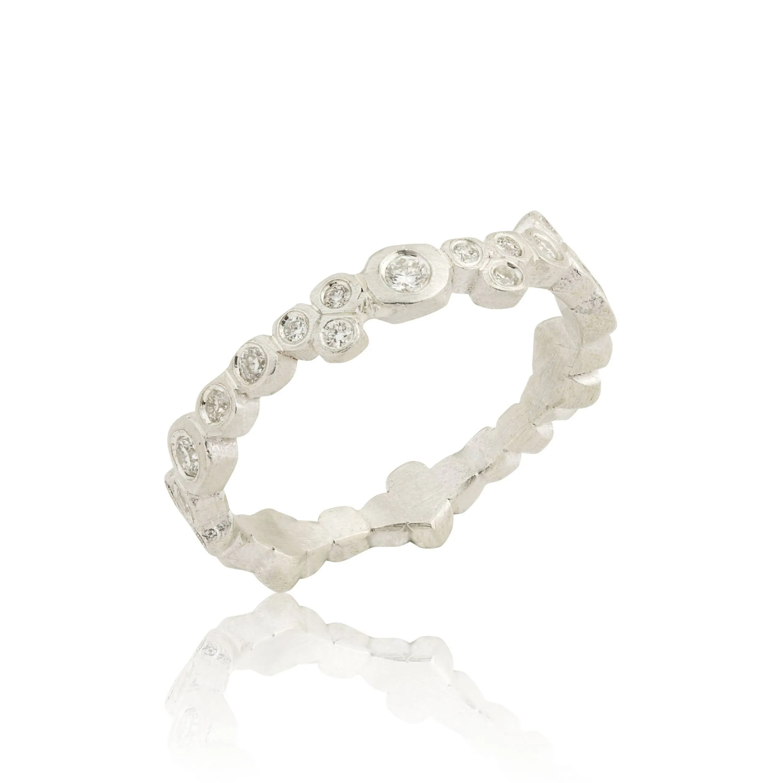 Dylan Stackable Band with Diamonds