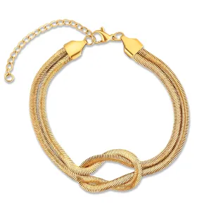 Ellie Vail - Rhodes Knotted Snake Chain Bracelet