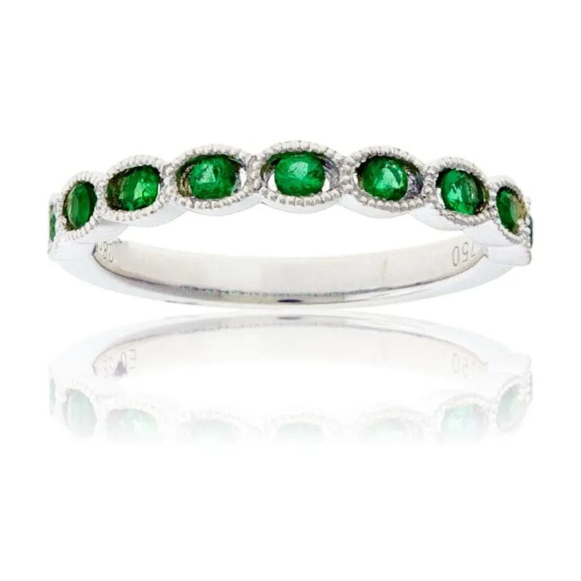 Emerald Scalloped Style Band