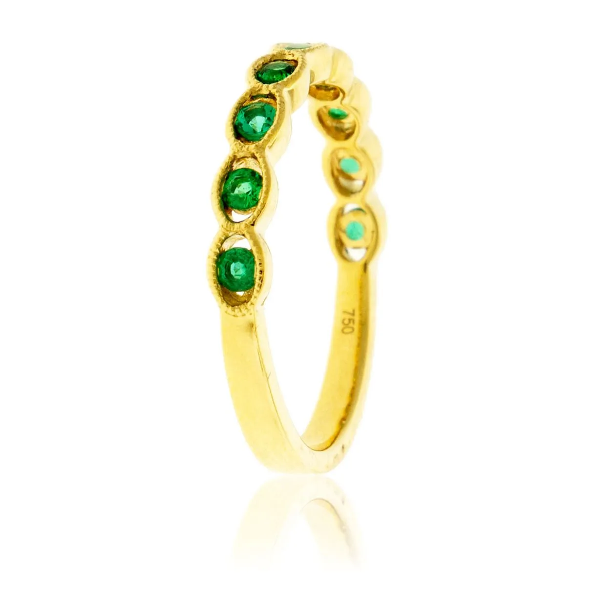 Emerald Scalloped Style Band