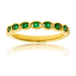 Emerald Scalloped Style Band