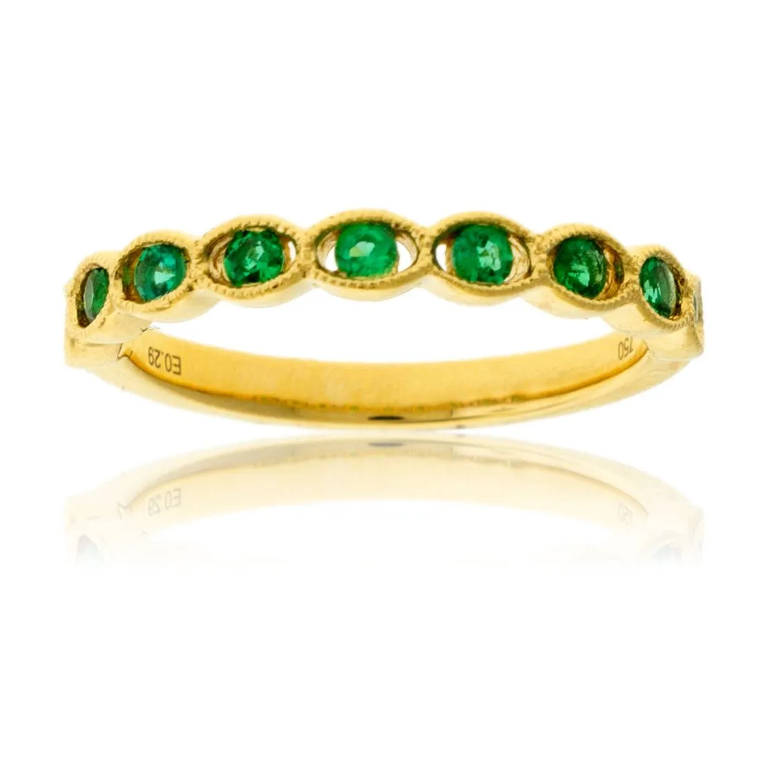 Emerald Scalloped Style Band