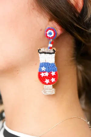 Freedom Cocktail Beaded Dangle Earrings