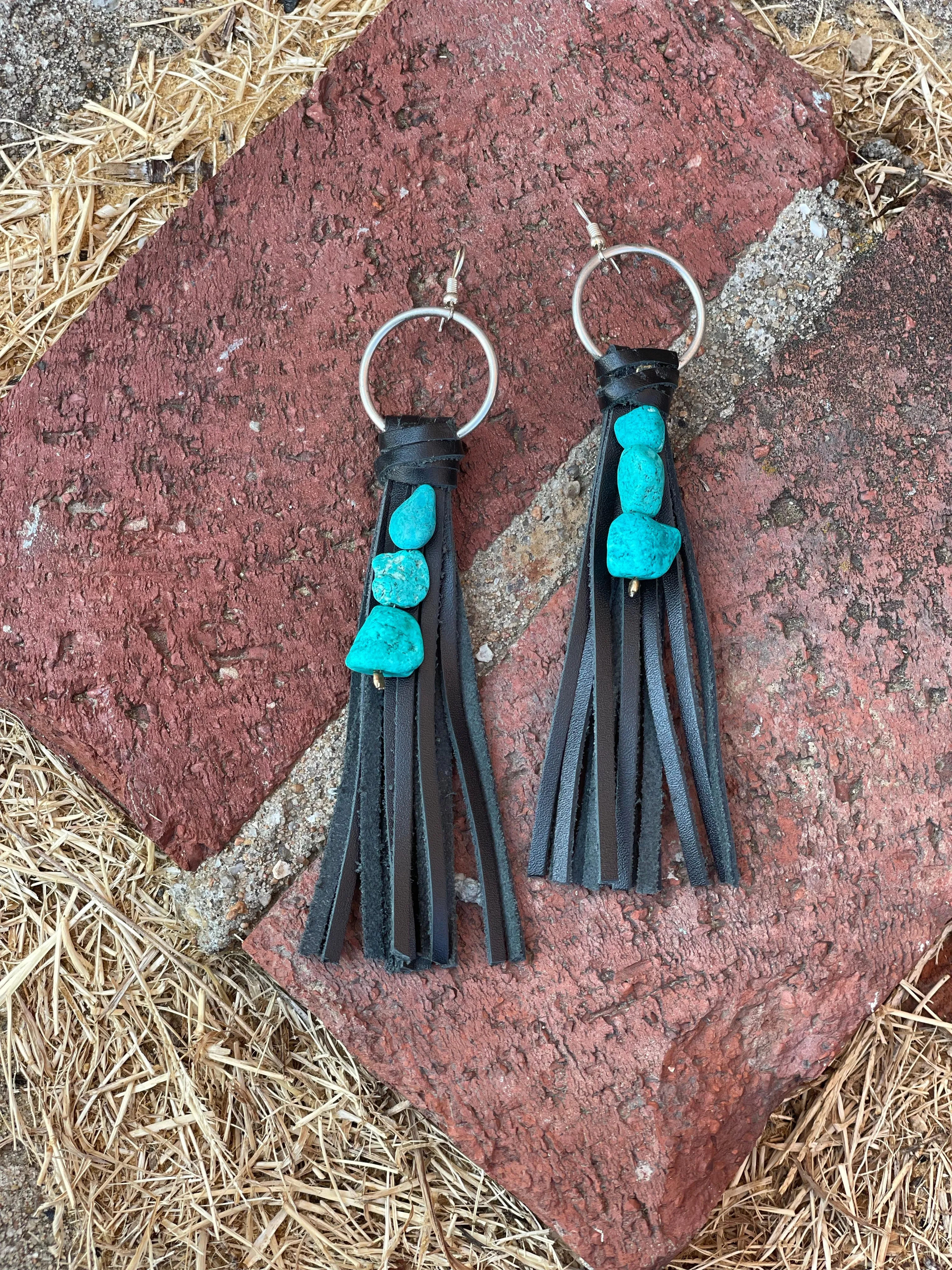 Freeport Fringe and Turquoise Earrings