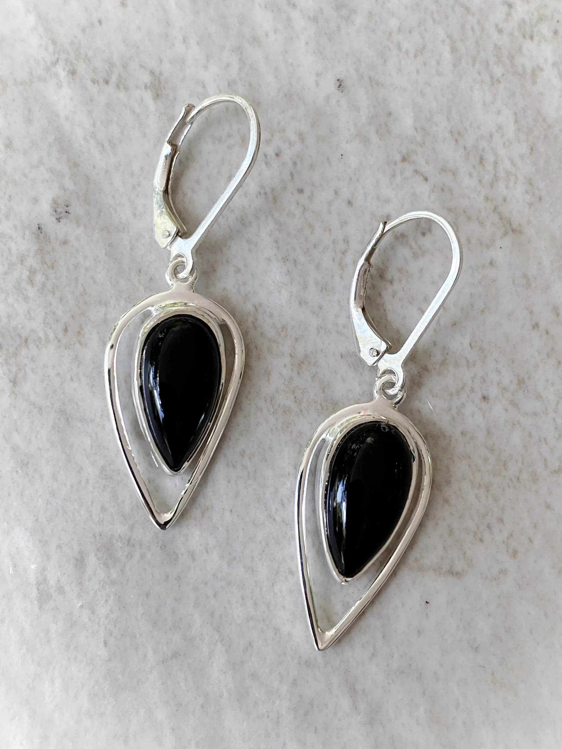 Gemstone Teardrop Point Dangles