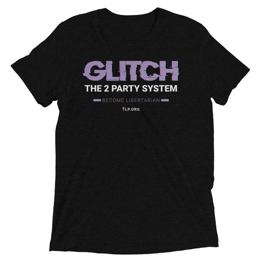 Glitch the Two Party System Tri-Blend Unisex Shirt