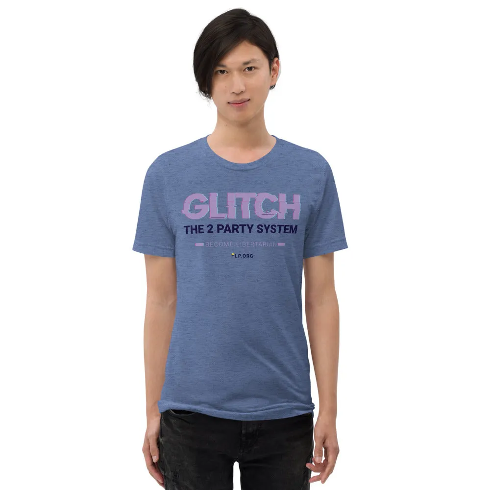 Glitch the Two Party System Tri-Blend Unisex Shirt