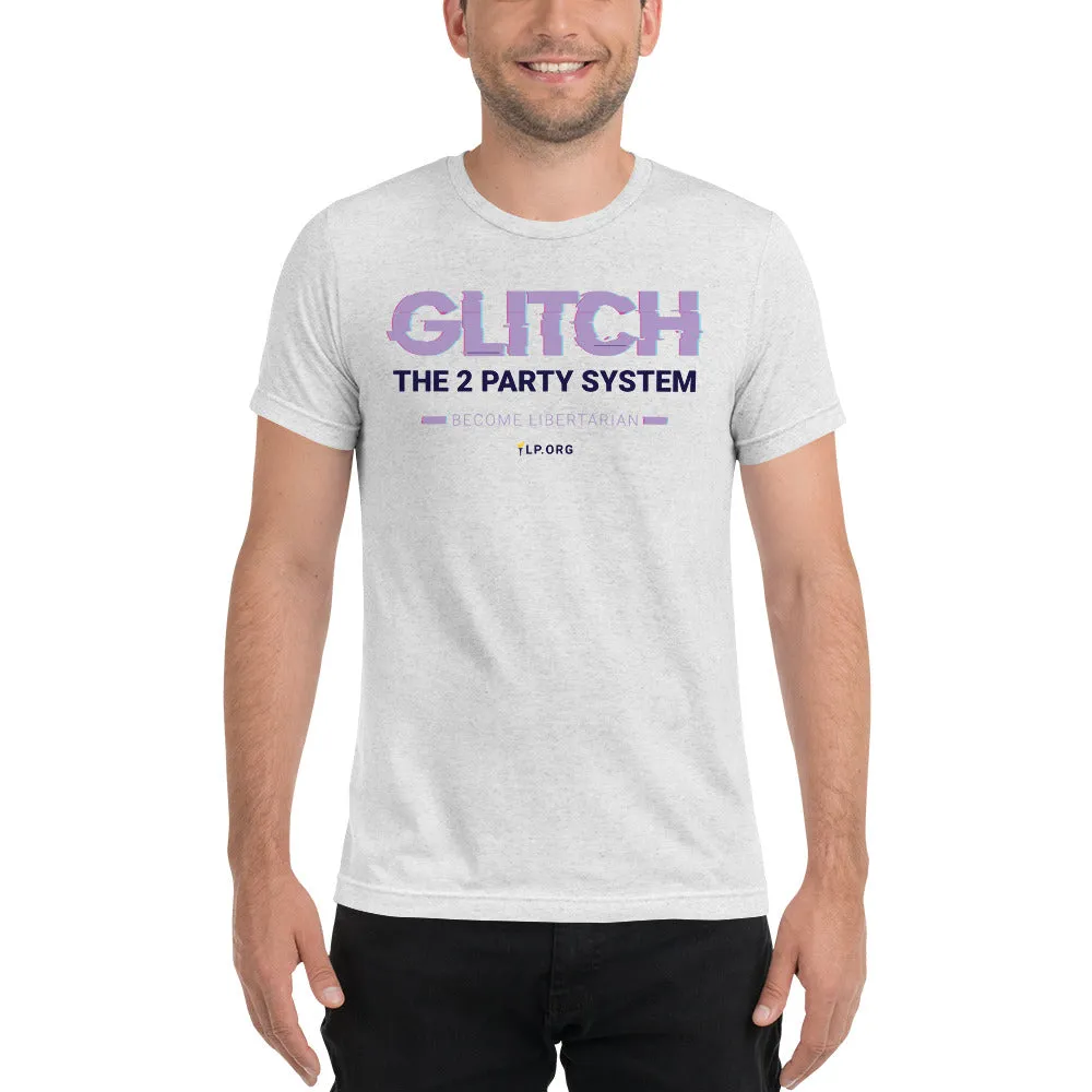 Glitch the Two Party System Tri-Blend Unisex Shirt