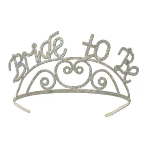 Glittered Metal Bride To Be Tiara