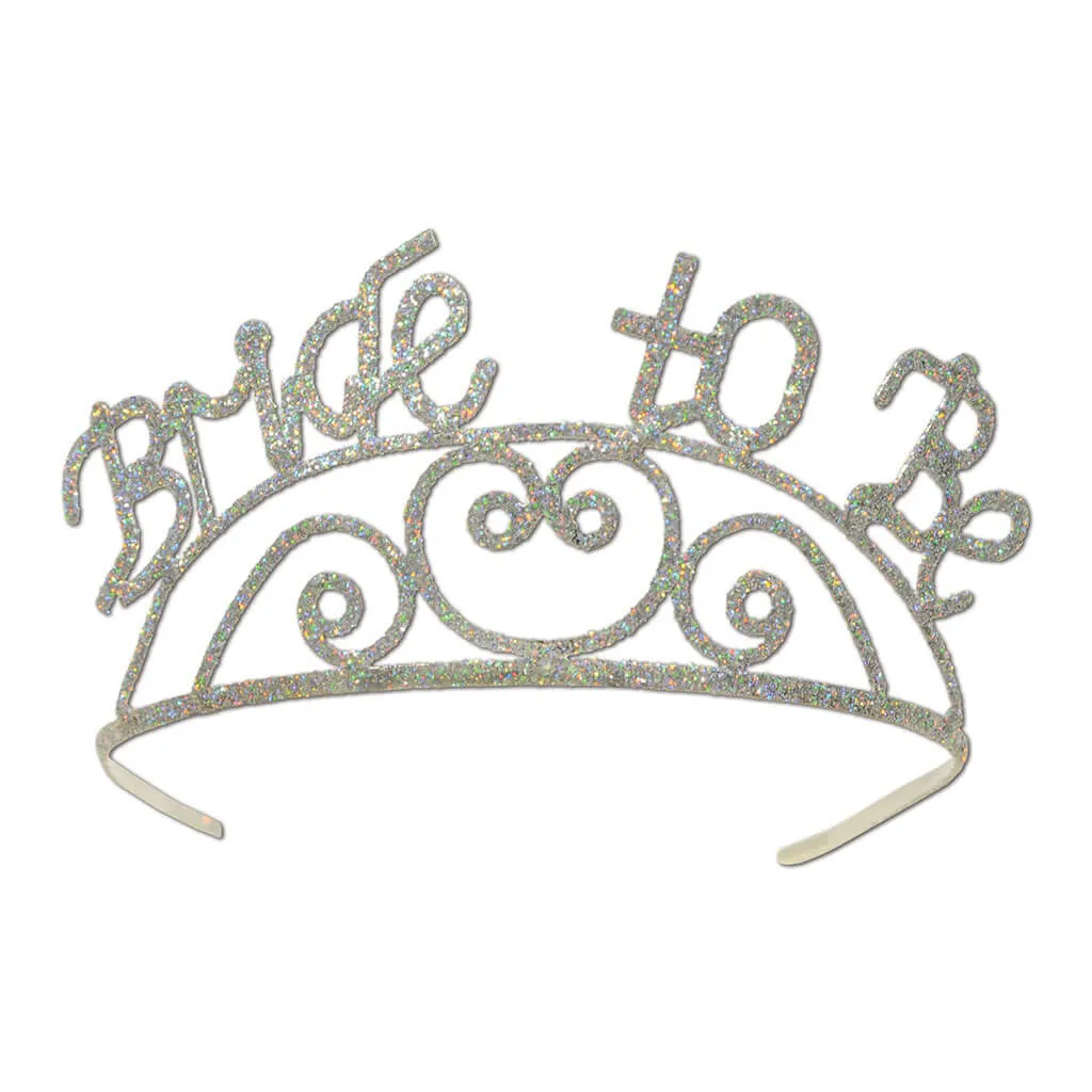 Glittered Metal Bride To Be Tiara