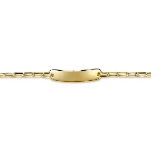 Gold ID Paperclip Chain Bracelet