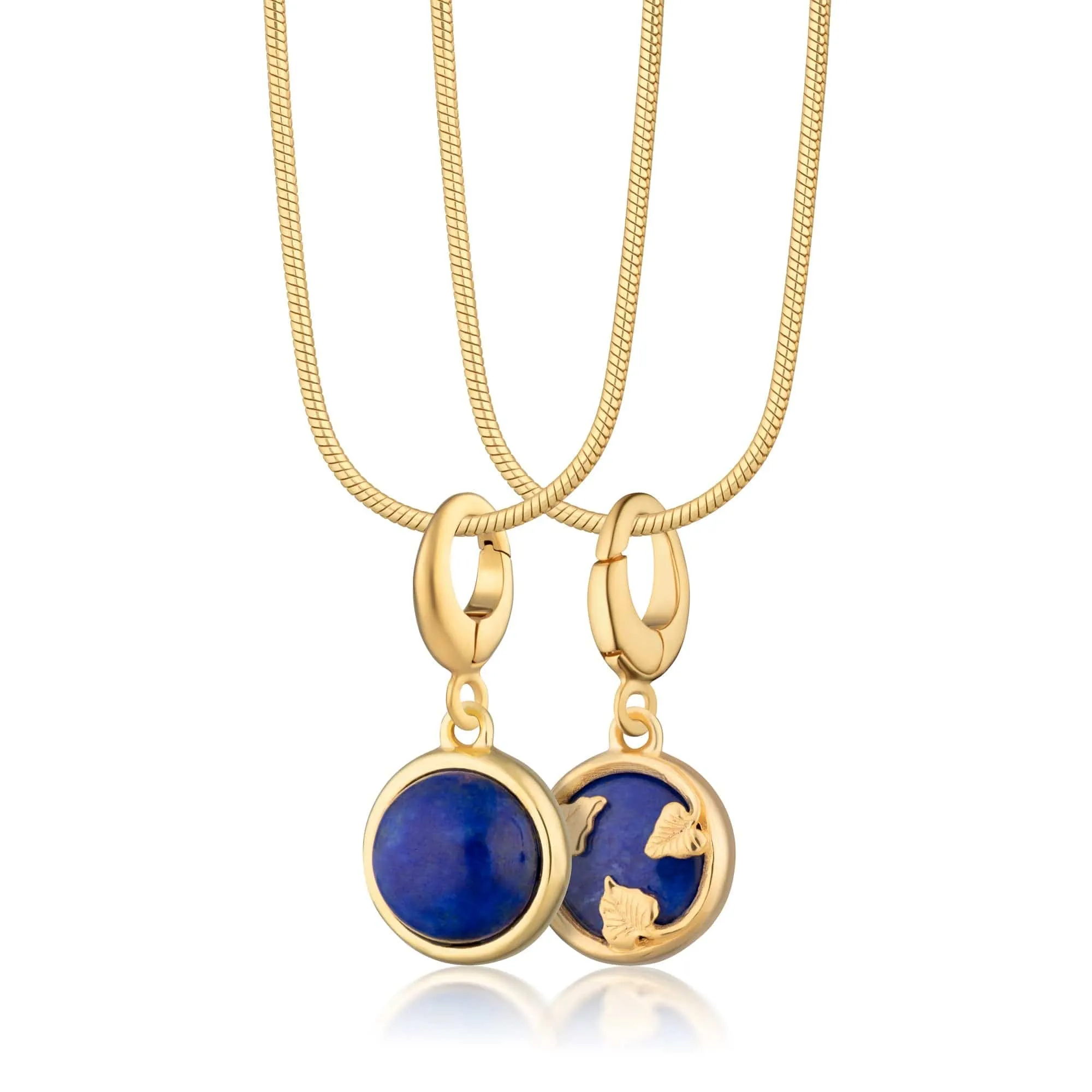 Gold Plated Blue Lapis Healing Stone Necklace (Wisdom)