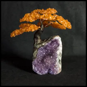 GSTsz4 Gemstone Tree - Citrine and Amethyst