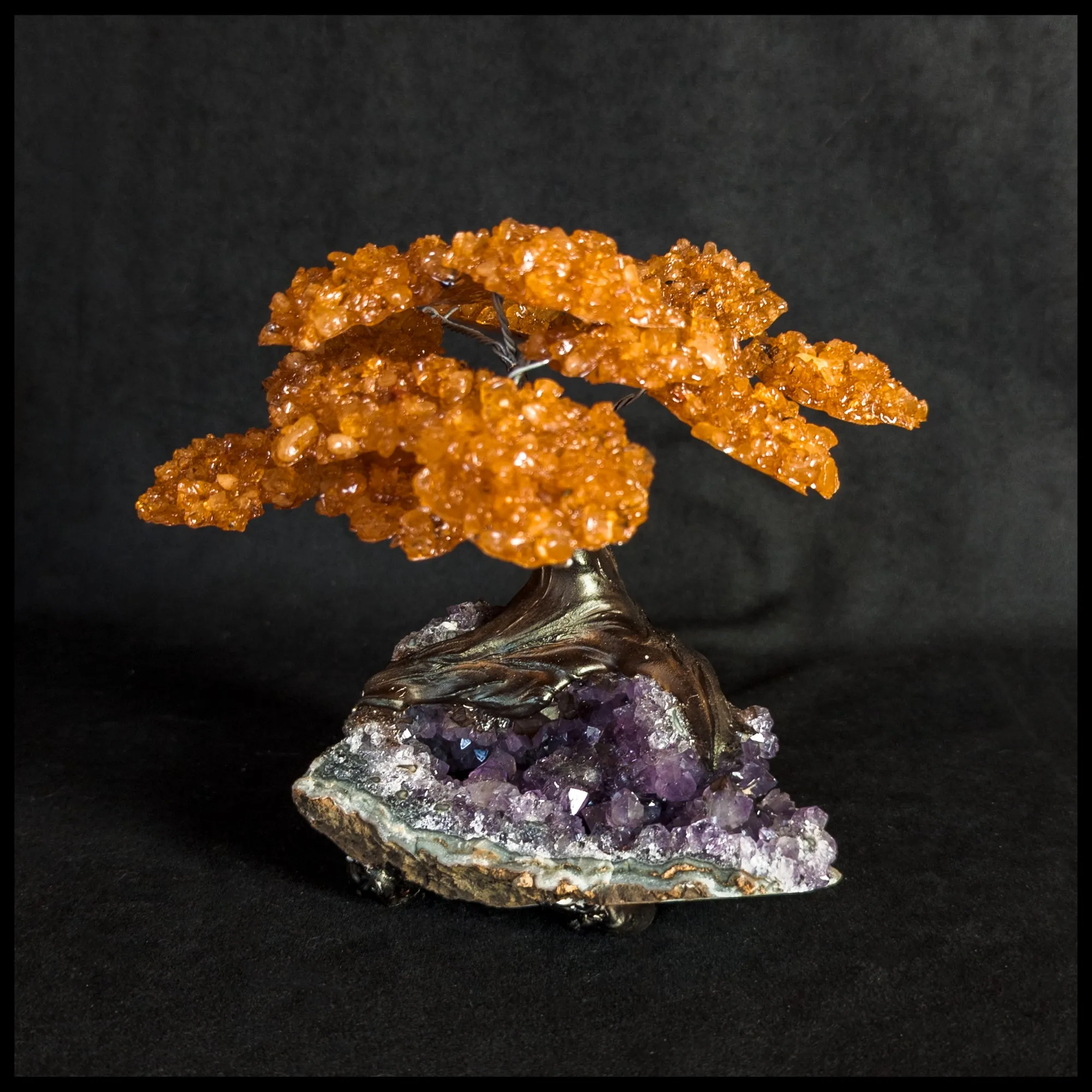 GSTsz4 Gemstone Tree - Citrine and Amethyst