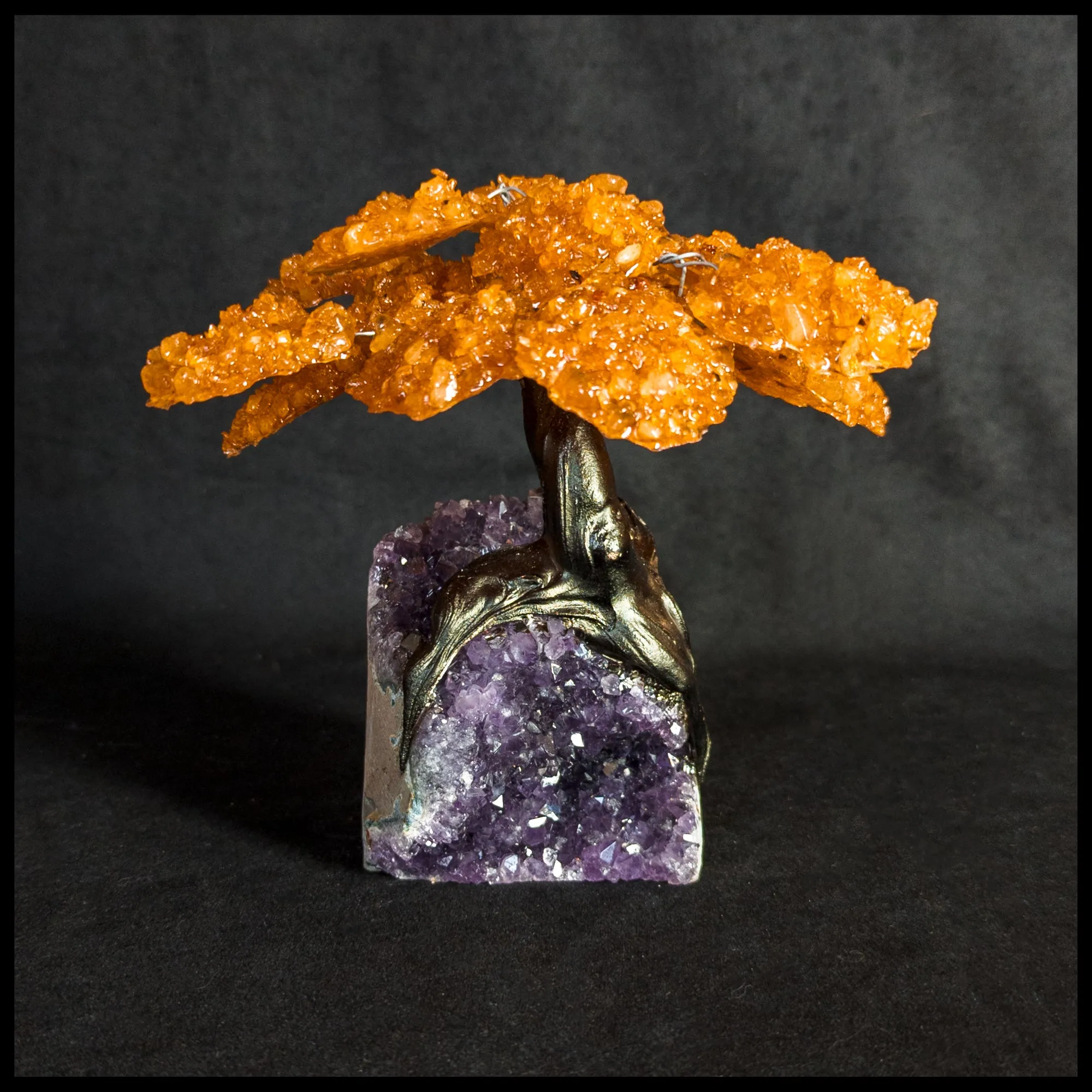 GSTsz4 Gemstone Tree - Citrine and Amethyst