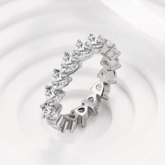 Heart Shaped Full Eternity Band