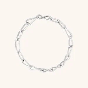 Infinite Chain Bracelet in Silver