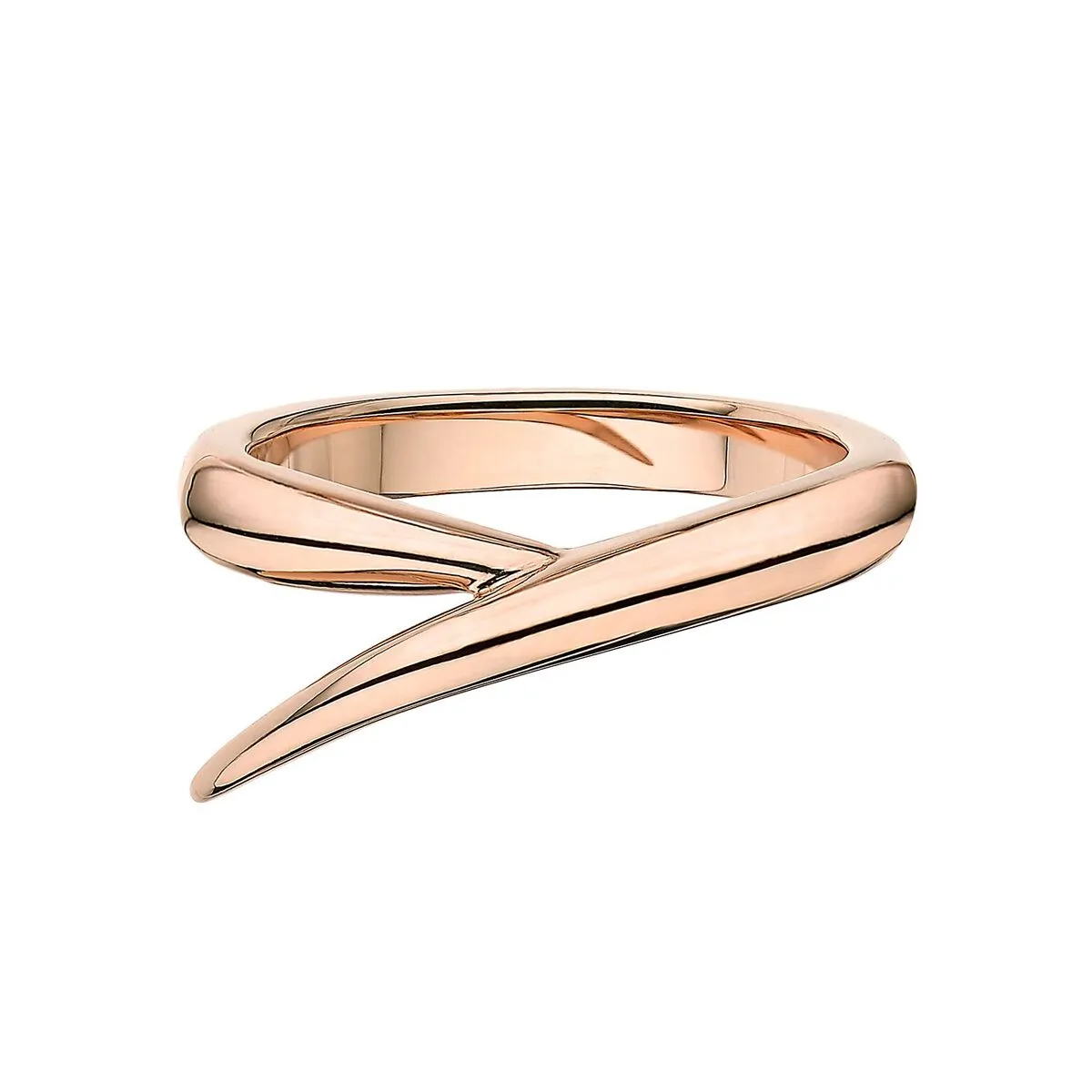 Interlocking Stacked Ring - 18ct Rose, Yellow and White Gold