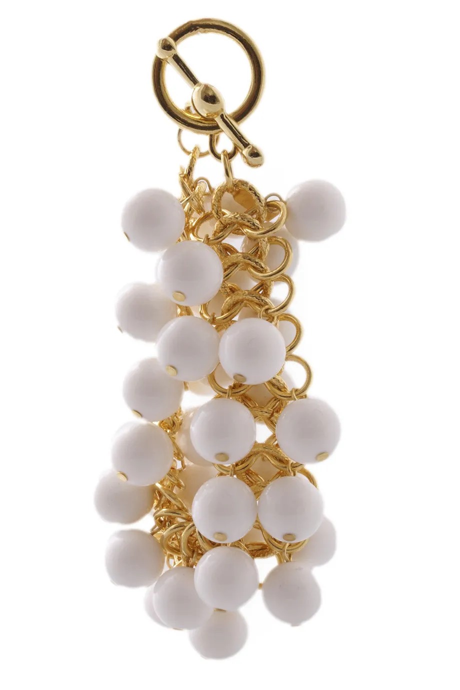 KENNETH JAY LANE White Cluster Beads Bracelet